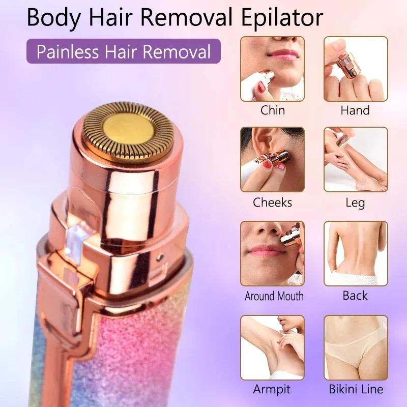 2-in-1 Eyebrow Trimmer & Facial Hair Remover Body Groomer - Dewan Mart