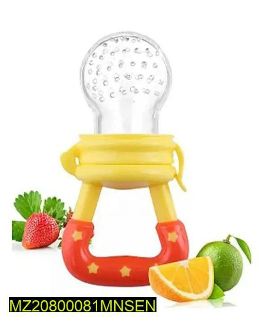 3-in-1 Silicone Fruit Feeder: Pacifier, Teether, and Food Feeder - Dewan Mart